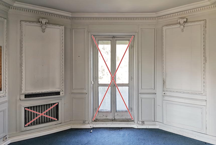 Beautiful paneled room with a Neo-classical decor, Louis XVI period-11