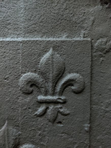 Small Louis XIV period fireback with the France coat of arms-3