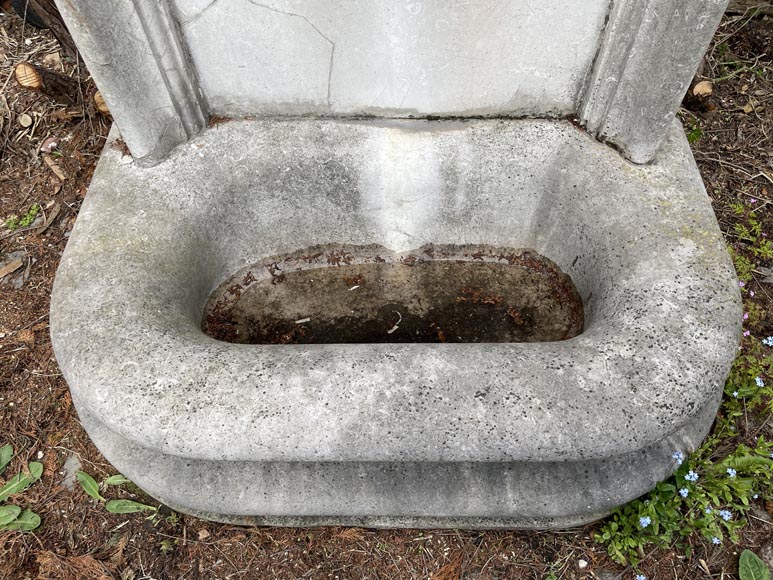 Large exterior fountain in marble stone, late 19th century-3