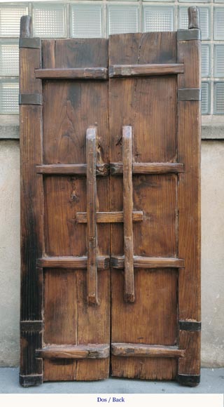 Chinese oak double door with dragons, circa 1950-7