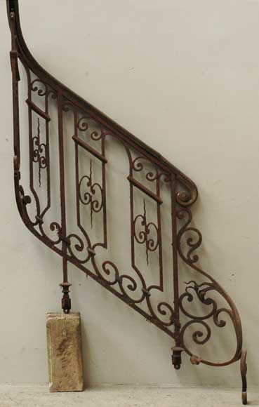 Napoleon III wrought iron bannister-0