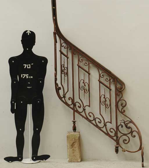 Napoleon III wrought iron bannister-14