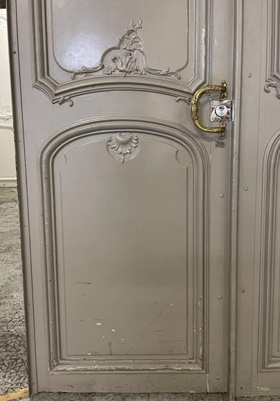 Two Louis XVI style double landing doors-3