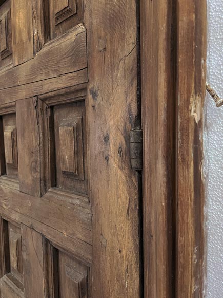 Double oak door with iron work-7