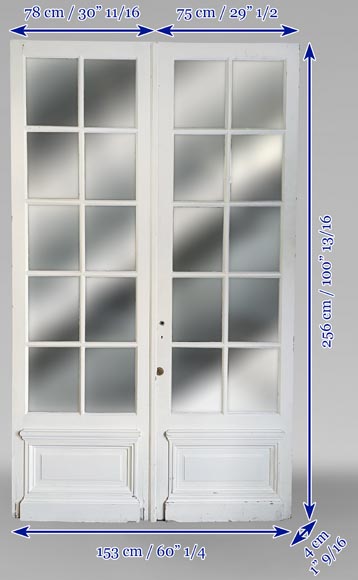 Double door in wood with mirror-10