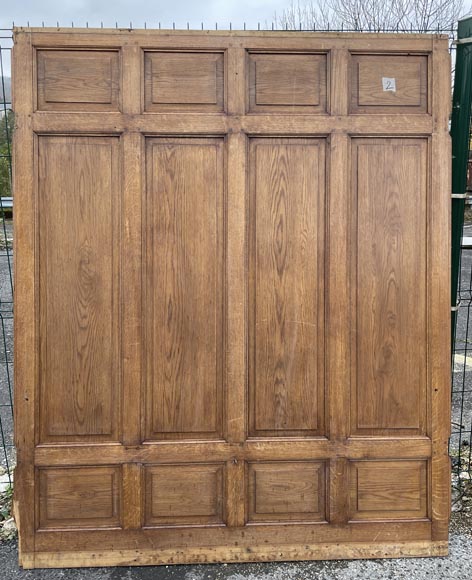 Set of about 23 linear meters of oak paneled room bases-13411-1