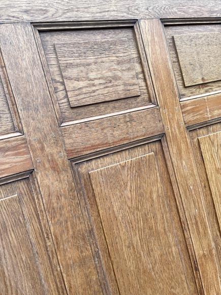 Set of about 23 linear meters of oak paneled room bases-13411-5