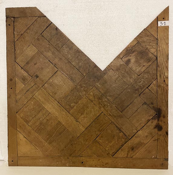 Lot of about 26 m² of 18th century Versailles oak parquet flooring-31