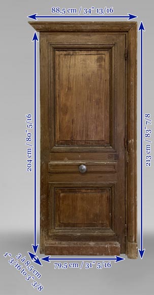 Antique oak door with frame-4