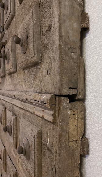 Important antique pine tree door, 18th century-7