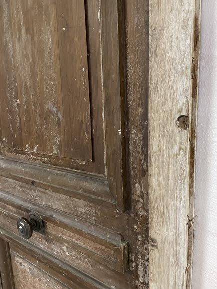 Antique oak door with its frame-4