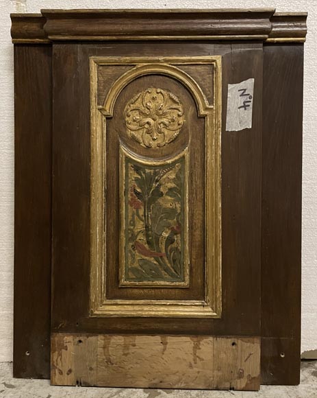 Paneled room with velvet and Cordove leather decoration, 19th century-5