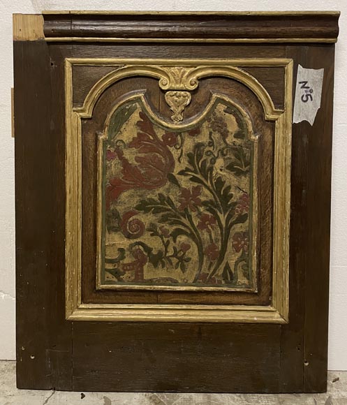 Paneled room with velvet and Cordove leather decoration, 19th century-6