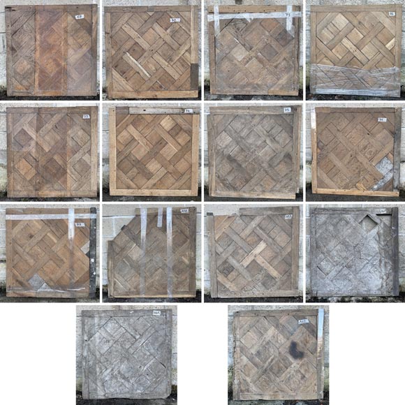 Lot of 45m² of antique Versailles parquet flooring, 18th century-5