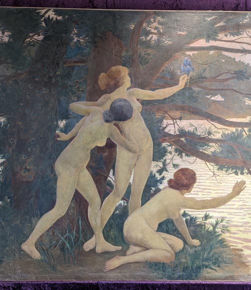 Edmond Anne Antoine TAPISSIER « Les sirènes » Salon of 1896-1