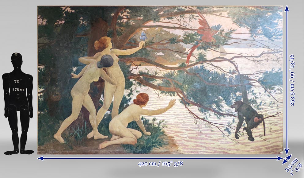 Edmond Anne Antoine TAPISSIER « Les sirènes » Salon of 1896-10