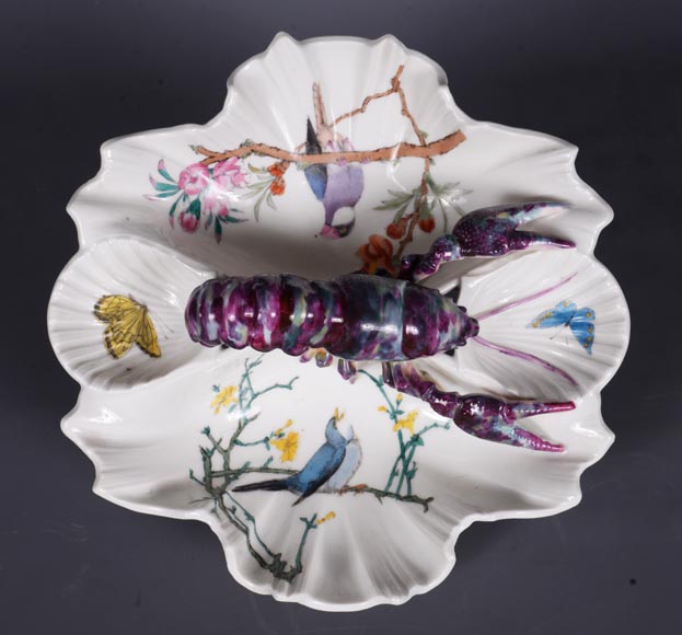 ESCALIER DE CRISTAL, Porcelain Serving Dish Decorated with a Crayfish, circa 1880-3