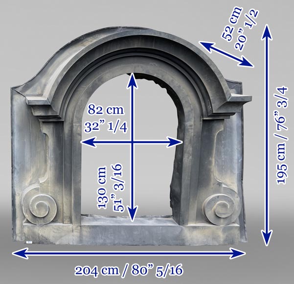 Pair of Napoleon III windows in zinc-10