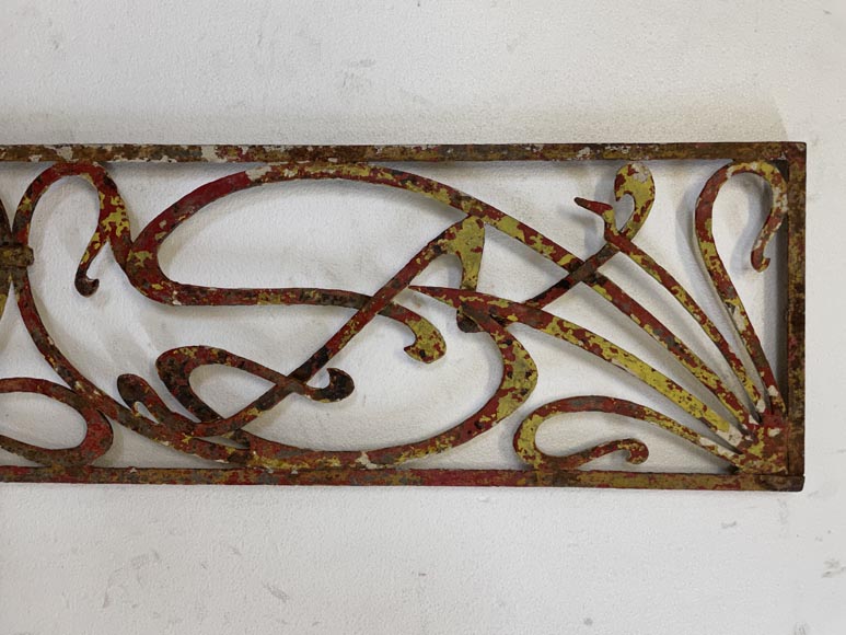 Pair of two iron Art Nouveau elements-2