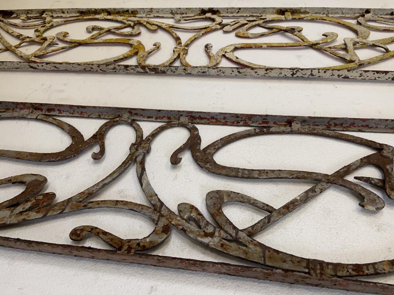 Pair of two iron Art Nouveau elements-10