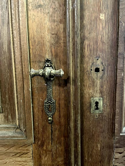 Pair of large Napoleon III painted double doors-7