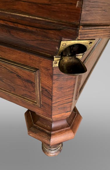 BRUNSWICK COMPANY, imposing French billiard table in veneer-5