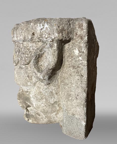 Medieval capital with demon's head, 12th century-9