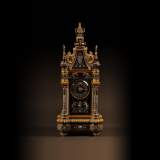 Paul SOYER, Bronze, Gilded Bronze and Enameled Clock, circa 1860