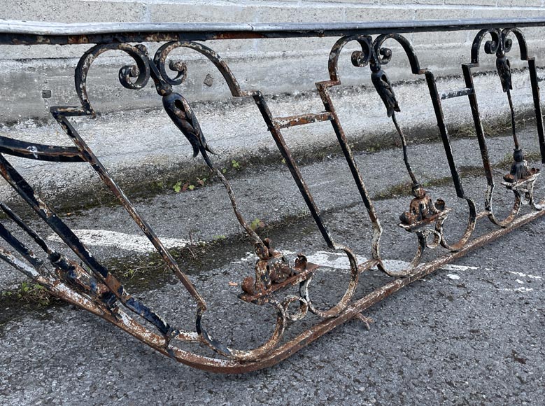 Long pair of staircase railings in the Napoleon III style, 18th century-2