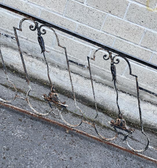 Long pair of staircase railings in the Napoleon III style, 18th century-3