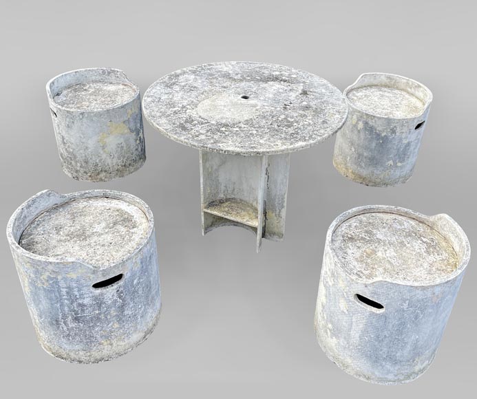 Concrete garden furniture attributed to Willy Guhl-0