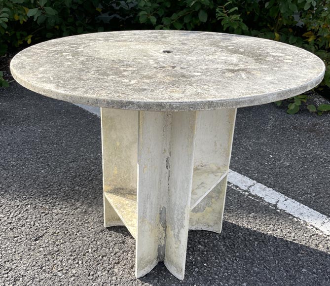 Concrete garden furniture attributed to Willy Guhl-1