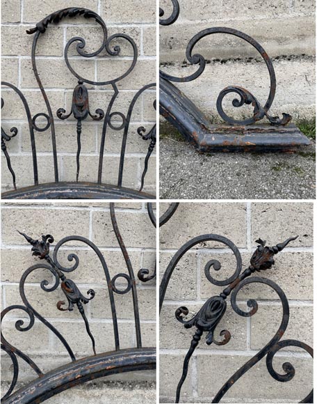 Large wrought iron gate in the Napoleon III style-1