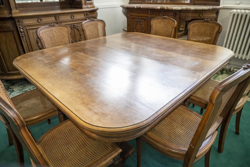 Louis XVI style dining room carved in walnut wood-9