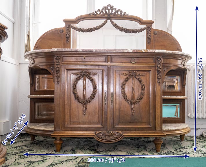 Louis XVI style dining room carved in walnut wood-25