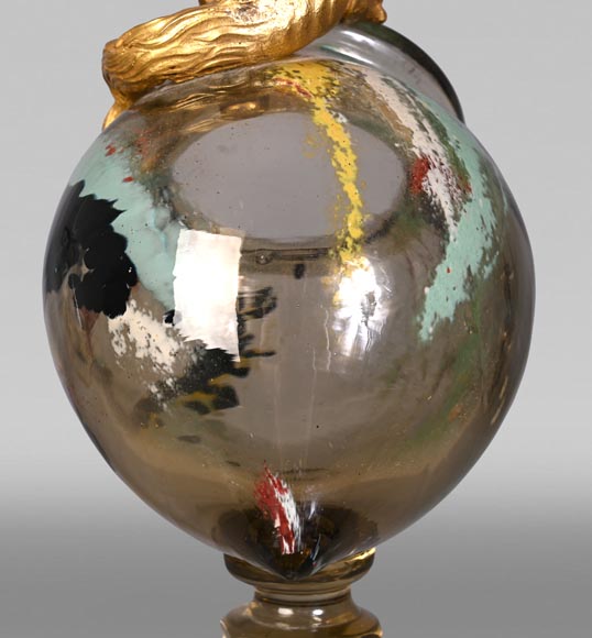 ESCALIER DE CRISTAL, François-Eugène ROUSSEAU & Ernest LÉVEILLÉ, Japanese-style polychrome glass vase with a gilt bronze dragon mount-10