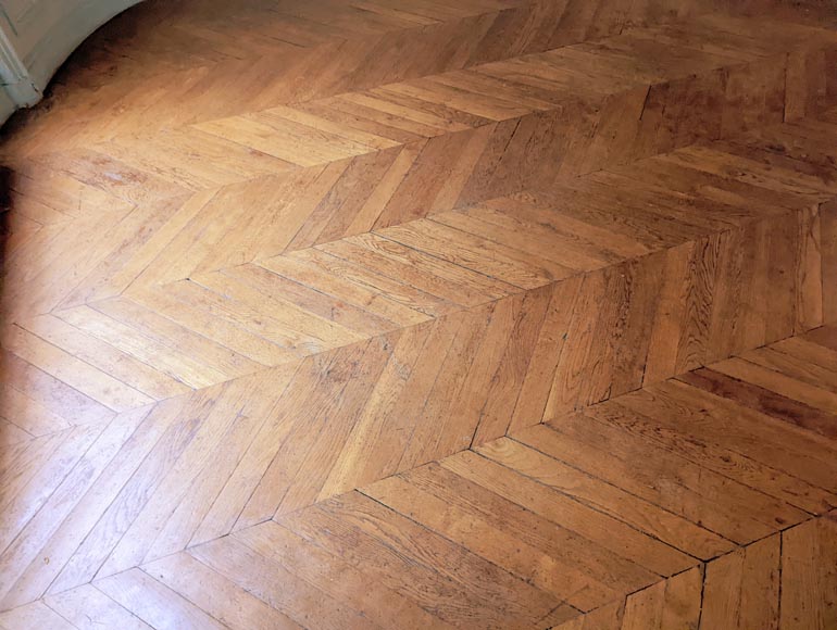 14 m² lot of oak herringbone parquet-4