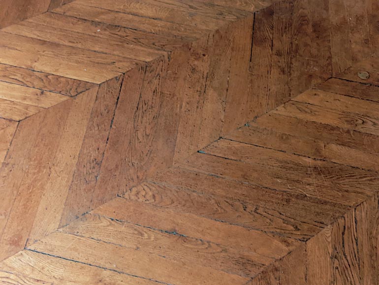 14 m² lot of oak herringbone parquet-6