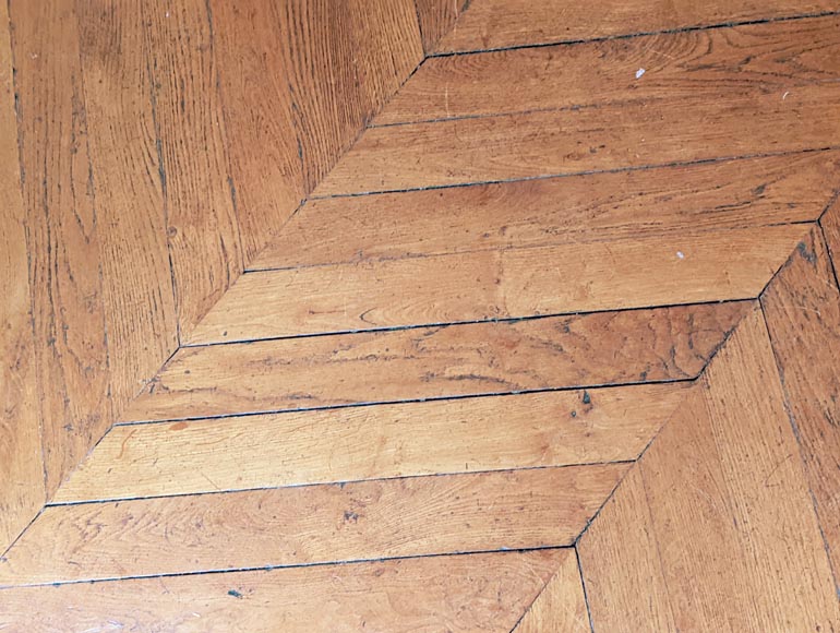 14 m² lot of oak herringbone parquet-7