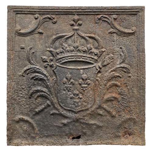 Fireback decorated with the coat of arms of France
