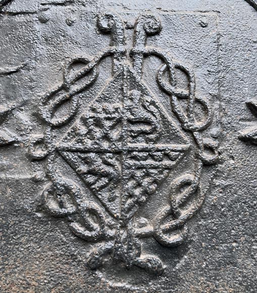 Fireback, circa 1600, with the arms of Angélique d'Estrées-1