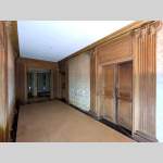 Set of carved oak Ionic pilasters