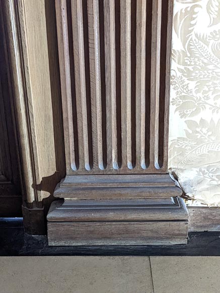 Panneling, Set of Carved Oak Ionic Pilasters, 19th Century-7