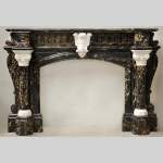 Napoleon III Portor and Carrara Statuary marble mantel with Corinthian columns