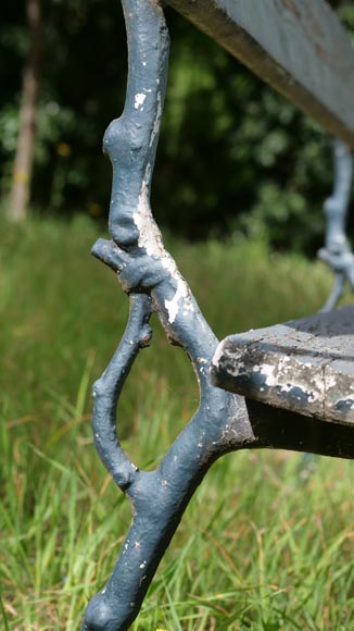 Denonvilliers cast iron garden bench, circa 1894-7