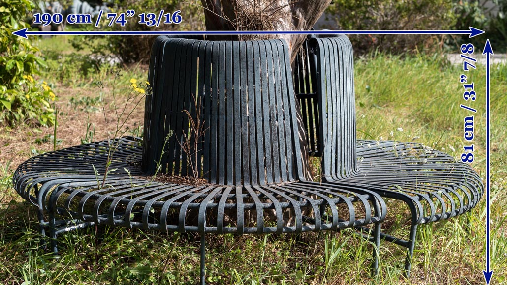 Circular bench for the perimeter of a tree-7