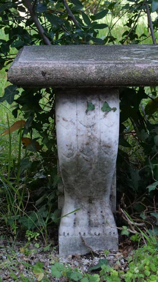 Pair of marble benches in neoclassical style-6