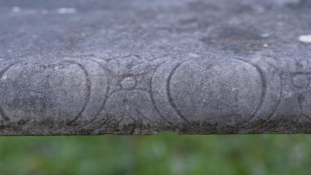 Pair of marble benches in neoclassical style-8