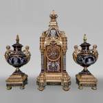 Paul SOYER, Renaissance-Style Clock Set, circa 1875