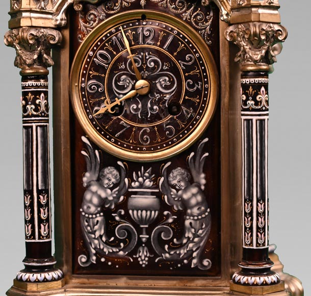 Paul SOYER, Renaissance-Style Clock Set, circa 1875-7